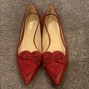 Red Nine West ballet flats